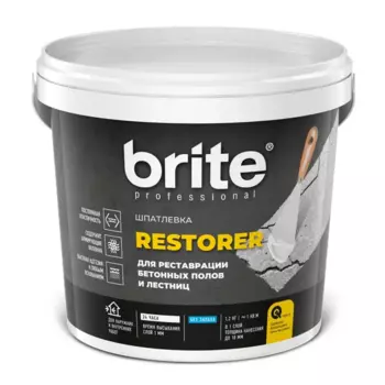 Шпатлевка для бетонного пола и лестницы Brite 1.2 кг