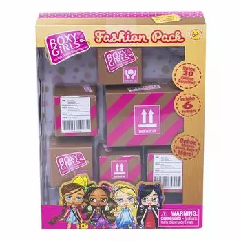 Набор из 6 посылок с сюрпризом для кукол Boxy Girls