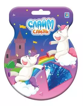 Набор из серии Слайм Тайм - Единороги, слизь с фигурками в пакете