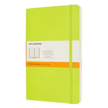 Блокнот Moleskine Classic Soft Large, 130 х 210 мм, 192 страниц, линейка, мягкая обложка, лайм