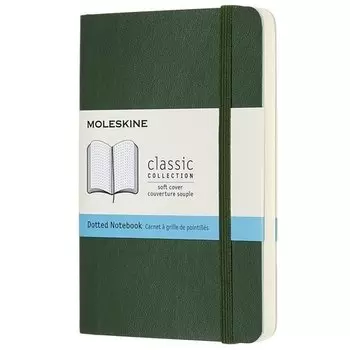 Блокнот "Classic" Soft" Pocket, 96 листов, пунктир, 9 х 14 см, зеленый
