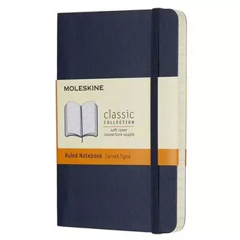 Блокнот "Classic Soft" А6, 96 листов, в линейку, синий сапфир