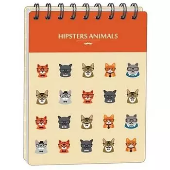 Блокнот "Hipsters", 100 листов, в клетку, 10,2 х 14,2 см