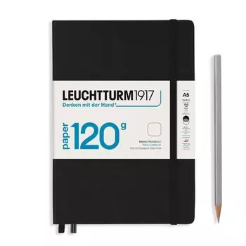 Блокнот Leuchtturm Edition А5, нелинованный, черный, 203 страниц, твердая обложка