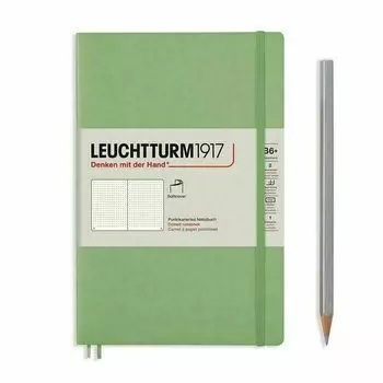 Блокнот Leuchtturm Paperback, 61 лист, в линейку, зеленый шалфей, В6+