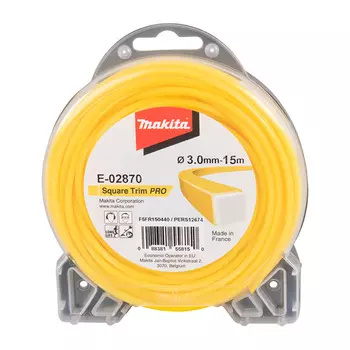 Леска для триммера Makita E-02870 (E-02870) квадрат 3 мм х 15 м желтая