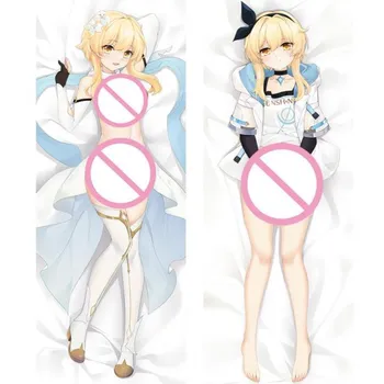 Наволочка Genshin Impact Ying Traveler Lumine Dakimakura, наволочка для обнимания тела, костюм Lumine, пледы отаку, наволочка 40x120cm Peach Skin