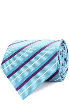 Шелковый галстук с узором Ermenegildo Zegna