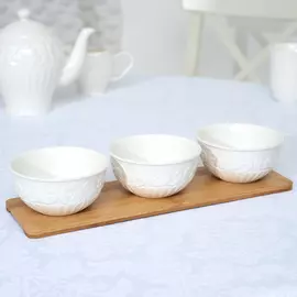 Набор менажниц Emboss White