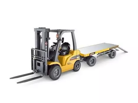 Радиоуправляемый погрузчик с прицепом HUI NA TOYS 2.4G 8CH масштаб 1:10 RTR - HN1576 (Желтый)