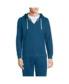 Мужская худи с длинным рукавом Serious Sweats на молнии Lands' End, синий