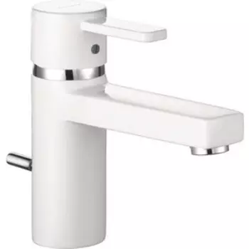 Смеситель для раковины Kludi Zenta 64 с донным клапаном, белый (382509175)