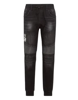 Джинсовые спортивные брюки PHILIPP PLEIN, цвет full metal