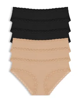 Трусики Natori Bliss с кружевной отделкой, 6 шт, мультиколор