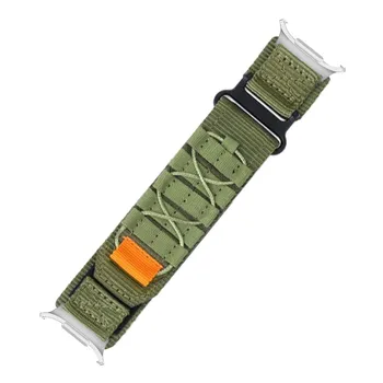 Нейлоновый ремешок No Gaps для Samsung Galaxy Watch 7 Ultra 47 мм, спортивный браслет Quick Fit Band для Galaxy Watch Ultra 47 мм Galaxy Watch 7 Ultra 47mm оранжевый/серебряный