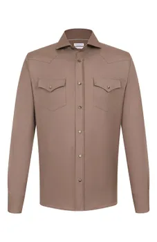 Хлопковая рубашка Brunello Cucinelli