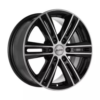 Диск колесный X'trike X-123 7.5xR17 6x139.7 ЕТ25 ЦО100.1 черный частично полированный 67584