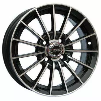 Диск колесный Tech-Line 406 5,5xR14 4x100 ET35 ЦО67,1 черный с полированной лицевой частью rd830304