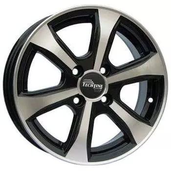 Диск колесный Tech-Line 408 5,5xR14 4x100 ET43 ЦО60,1 черный с полированной лицевой частью rd830405