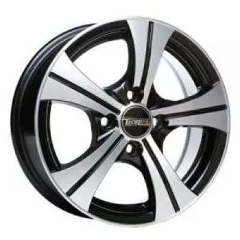 Диск колесный Tech-Line 410 5,5xR14 4x100 ET43 ЦО67,1 черный с полированной лицевой частью rd830401