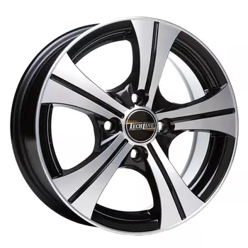 Диск колесный Tech-Line 410 5.5xR14 4x98 ЕТ32 ЦО58.6 черный с полированной лицевой частью T410-5514-586-4x98-32BD