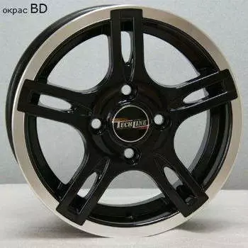 Диск колесный Tech-Line 419 5,5xR14 4x100 ET35 ЦО67,1 черный с полированной лицевой частью rd830662