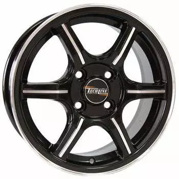 Диск колесный Tech-Line 433 5,5xR14 4x100 ET38 ЦО67,1 черный с полированной лицевой частью rd832727
