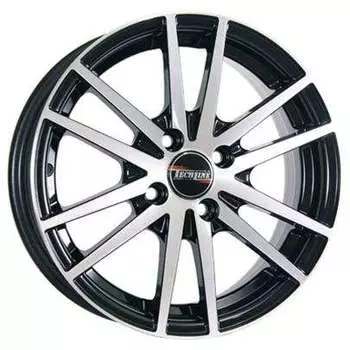 Диск колесный Tech-Line 435 5,5xR14 4x100 ET43 ЦО67,1 черный с полированной лицевой частью rd830803