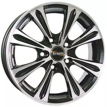 Диск колесный Tech-Line 523 6xR15 4x100 ET39 ЦО67,1 черный с полированной лицевой частью rd830477