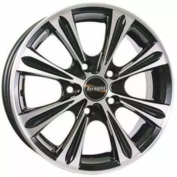 Диск колесный Tech-Line 523 6xR15 4x100 ET50 ЦО60,1 чёрный с полированной лицевой частью rd830546