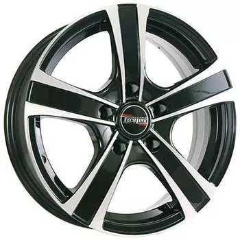 Диск колесный Tech-Line 539 6xR15 4x100 ET40 ЦО67,1 черный с полированной лицевой частью rd831703