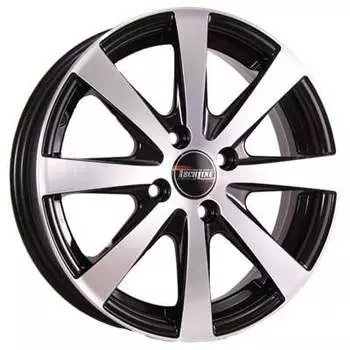 Диск колесный Tech-Line 634 6xR16 4x100 ЕТ45 ЦО60.1 черный глянцевый T634-616-601-4x100-45BD