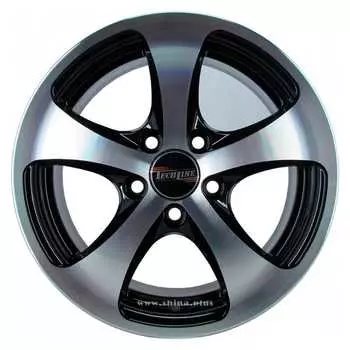 Диск колесный Tech-Line 9200493 5.5xR14 5x100 ЕТ35 ЦО57.1 черный с полированной лицевой частью T403-5514-571-5x100-35