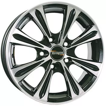 Диск колесный Tech-Line 9223 5.5xR15 4x100 ЕТ46 ЦО54.1 черный с полированной лицевой частью T526-5515-541-4x100-46