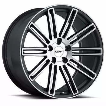 Диск колесный TSW Crowthorne 8,5xR20 5x114,3 ET30 ЦО76 серый темный матовый с полированной лицевой частью 2085CRW305114G76
