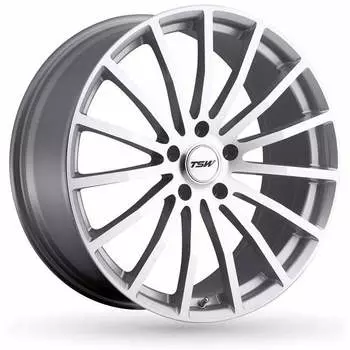 Диск колесный TSW Mallory 8xR18 5x112 ET45 ЦО72 серебристый с полированной лицевой частью 1880MAL455112S72