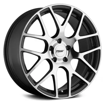 Диск колесный TSW Nurburgrin 7,5xR18 5x114,3 ET45 ЦО76 серый темный с полированной лицевой частью 1875NUR455114S76