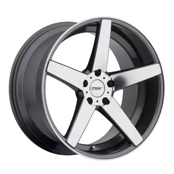 Диск колесный TSW Sochi 8xR19 5x114,3 ET35 ЦО76 серый глянцевый с полированной лицевой частью 1980SCH355114G76
