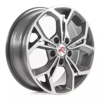 Диск колесный X'trike R016 6xR16 5x114.3 ЕТ45 ЦО60.1 темно серый с полированной лицевой частью 40060