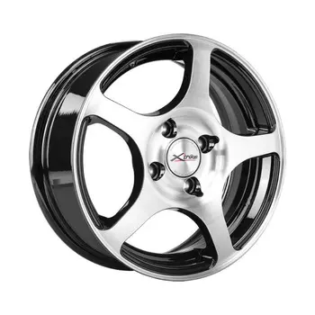 Диск колесный X'trike X-101 5.5xR14 4x100 ЕТ45 ЦО67.1 черный частично полированный 10855