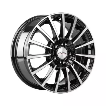 Диск колесный X'trike X-105 6.5xR15 5x114.3 ЕТ38 ЦО67.1 черный частично полированный 10876