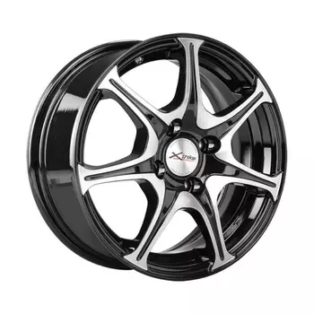 Диск колесный X'trike X-108 6xR14 4x100 ЕТ35 ЦО67.1 черный частично полированный 10923