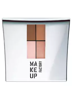Тени для век Светло-коричневый/орех/беж с искрой/молочный беж MAKE UP FACTORY