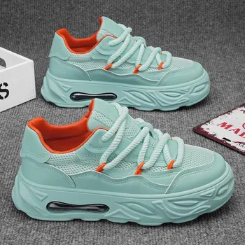Fashion 2024 New Tide Shoes Fashion Running Shoes Versatile Breathable Casual Man Shoes Thick Sole Non-slip Sneakers Men Designer Tenis 39 белый