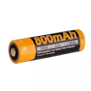Аккумулятор 14500 Fenix ARB-L14 800mAh (+ Антисептик-спрей для рук в подарок!)