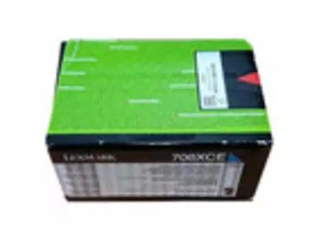 Тонер-картридж голубой Lexmark 70C8XCE