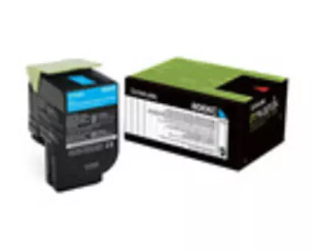 Тонер-картридж голубой Lexmark 80C8XC0