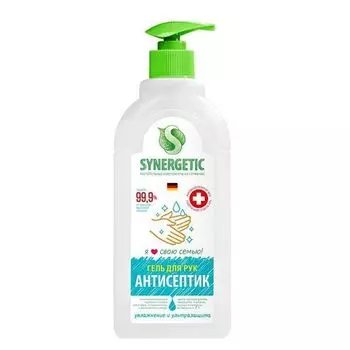 Гель для рук антибактериальное Увлажнение и ультразащита 99,9% Synergetic 0,5л