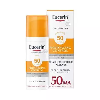 Флюид для лица солнцезащитный SPF50 Photoaging Control Eucerin/Эуцерин 50мл