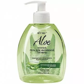 Гель для интимной гигиены нежный с D-пантенолом Витэкс Aloe 97% 300мл